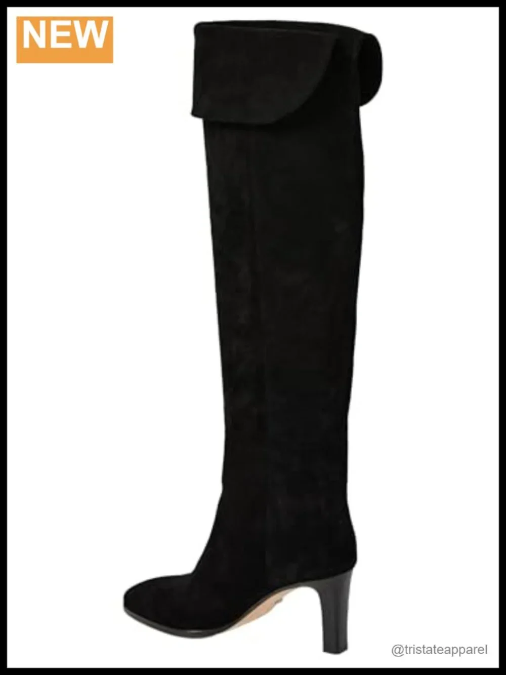 Luxuriously Soft Black Suede Over the Knee Boot